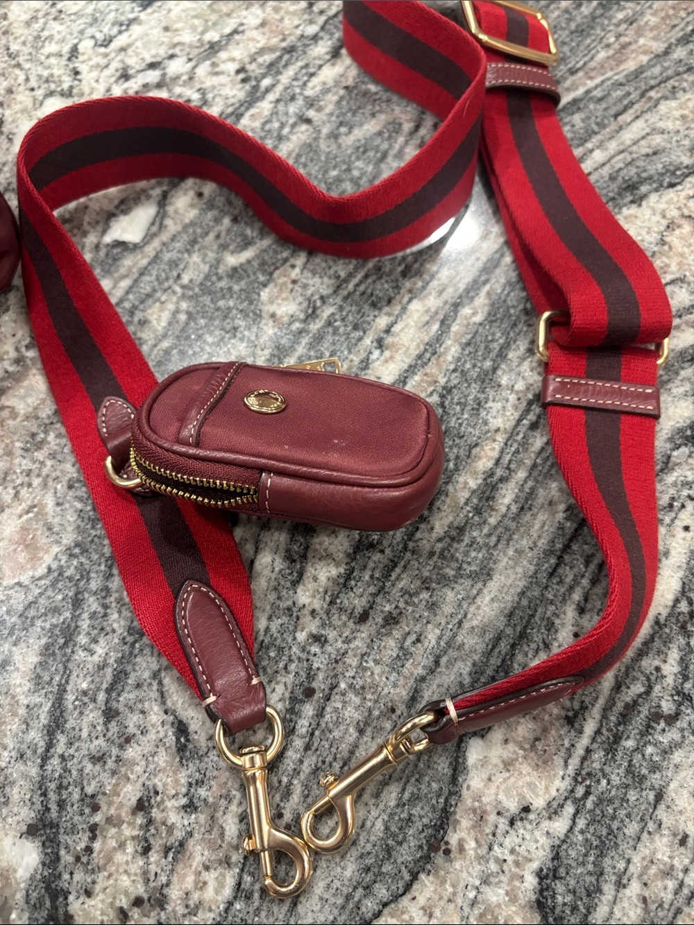 Coach Nylon Shoulder Bag with Gold Hardware. 11w x 3 1/2 x6w - Picture 7 of 8